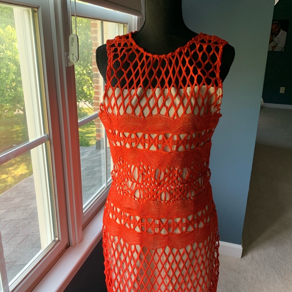 Cut-out Orange dress